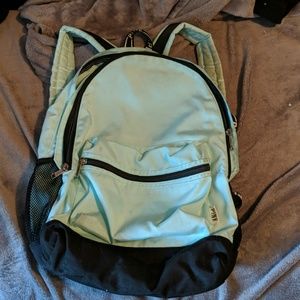 Baby blue campus backpack